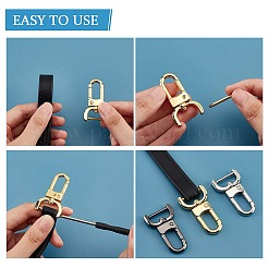 6 шт. 3 цвета из цинкового сплава поворотные застежки с когтями лобстера&nbsp;FIND-PH0008-62B