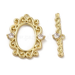 Fermagli a ginocchiera in ottone e zirconio cubico&nbsp;KK-C048-05G