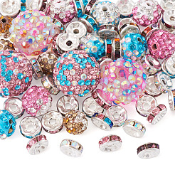 66 Stück 5 Stile Polymer Clay Pflaster Strass Perlen&nbsp;DIY-TA0013-93