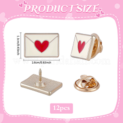 12 sobre con pin esmaltado en forma de corazón&nbsp;JEWB-FG0001-71