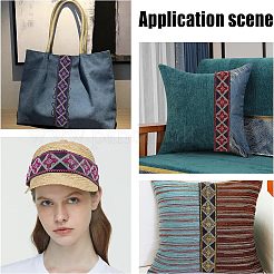 12.25м 7-х цветные полиэстеровые ленты в этническом стиле&nbsp;OCOR-FG0001-23