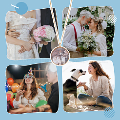 2 шт. подвеска-медальон из нержавеющей стали 304&nbsp;STAS-UN0064-13G