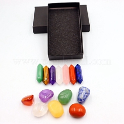 14 Stück natürliches gemischtes Heilstein-Set für Meditation und Reiki.&nbsp;PW-WG11938-01
