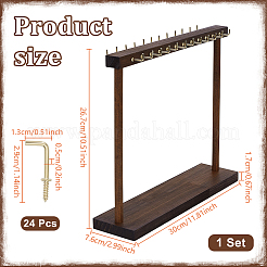 2 Stück Holzständer für Halsketten-Organizer&nbsp;NDIS-WH0016-15A-01