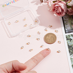 20 шт. подвески из латунного прозрачного кубического циркония&nbsp;KK-GO0001-97