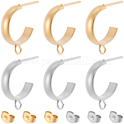 16 pieza de accesorios para pendientes de acero inoxidable 304&nbsp;STAS-BBC0010-20B
