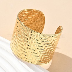 Браслеты-манжеты из нержавеющей стали 304 для женщин&nbsp;AJEW-P127-24G