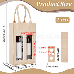 Borse in feltro per imballaggio di vino rosso&nbsp;ABAG-WH0068-008B