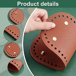 8 stücke 4 farben 2 stil pu leder stricken häkeln taschen boden&nbsp;FIND-PH0004-67