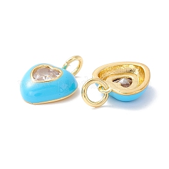 Charms in zirconia cubica in ottone placcato a cremagliera&nbsp;KK-I684-03G-03-RS