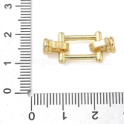 Прямоугольные латунные застежки с микропаве из прозрачных кубических цирконий&nbsp;KK-Z143-19G