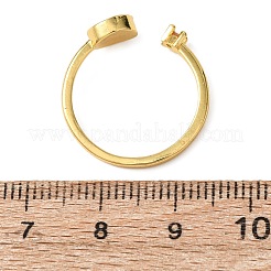 Bagues de manchette en laiton micro pavé de zircone cubique pour femmes&nbsp;RJEW-K309-39E-G