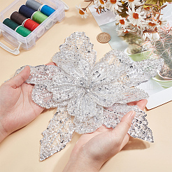 Mayjoy 1 Stück 3D-Blumen-Polyester-Stickerei-Ornament-Zubehör&nbsp;DIY-MA0006-70A