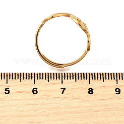 Кольца для женщин из нержавеющей стали 304 с цветком&nbsp;RJEW-M103-03G