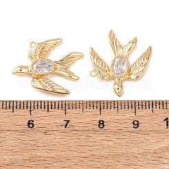 Подвески из латуни с прозрачным фианитом&nbsp;KK-Z142-10G