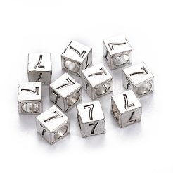 Сплавочные европейские бусины&nbsp;PALLOY-WH0065-52G