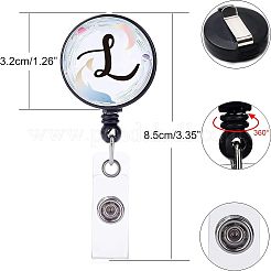 4 Stück 4 Stile ABS-Kunststoff einziehbare Ausweisrolle&nbsp;AJEW-FG0001-37A