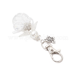 Подвеска в виде цветочного ангела из стеклянного жемчуга и стеклянных семян&nbsp;HJEW-MZ00239-01