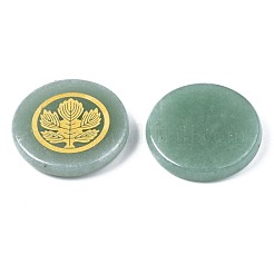 Cabochons d'aventurine verte naturelle thème automne&nbsp;G-S375-004A