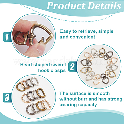 24 Stück 8 Stile Eisen D-Ring&nbsp;DIY-PH0028-85