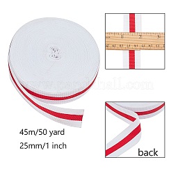 Rubans polyester gros grain à rayures plates&nbsp;EC-WH0003-13-A07