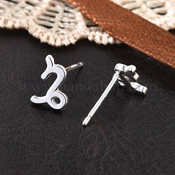 Серьги-гвоздики из стерлингового серебра s925&nbsp;EJEW-K303-01S-10