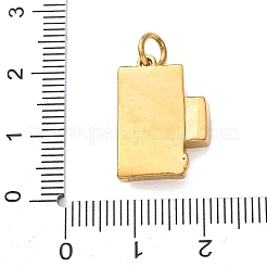 Ciondoli in acciaio inossidabile 304 con micro pavé di zirconi cubici trasparenti&nbsp;CU-B001-04G