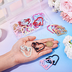 24 шт. 12-х цветные акриловые подвески для бокалов для вина&nbsp;AJEW-TA0002-92