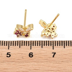 Orecchini da donna in ottone con micro pavé di zirconi cubici&nbsp;KK-A305-07G-01