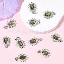 Pendentifs en laiton Shegrace sertis de micro-pavés de zircone cubique&nbsp;XGRQ2O929-446D-P