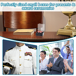 32 шт. квадратных пластиковых презентационных коробок для хранения и демонстрации значков&nbsp;AJEW-OC0014-49