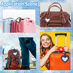 2 шт. 2-х цветные бирки для багажной сумки из искусственной кожи&nbsp;AJEW-GF0011-46C