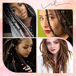 20 шт. натуральный тигровый глаз европейские бусины&nbsp;G-SP0001-01B-02