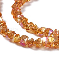 Прозрачные стеклянные бусины гальваническим пряди&nbsp;EGLA-L043-FR01