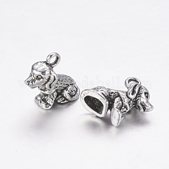 Pendentifs chiot en alliage de style tibétain&nbsp;X-TIBEP-19683-AS-NR