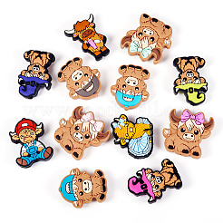 12 шт. 12 стиля силиконовые фокусные бусины для крупного рогатого скота&nbsp;SIL-TA0002-42