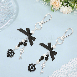 2 шт. бабочка с черепом и сердечком из сплава подвеска украшения&nbsp;HJEW-BBC0001-23