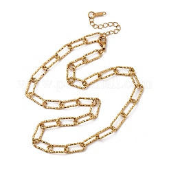 Текстурированные цепочки-скрепки из нержавеющей стали 304 для женщин и мужчин&nbsp;NJEW-A052-01G