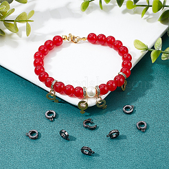 12 шт. 3-цветные латунные микро-паве кубические циркониевые усилители-укорочители&nbsp;FIND-DC0002-15