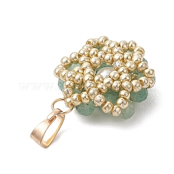 Pendentifs en aventurine verte naturelle facettée&nbsp;PALLOY-MZ01197-04
