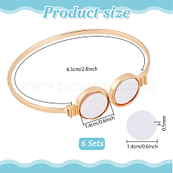 6 Stück Legierung Wärmeübertragung Charm Rohling Manschette Armreif Herstellung&nbsp;FIND-PH0024-44