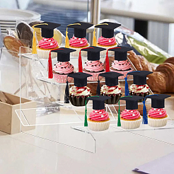 20 шт. мини-шляпа выпускника из фетра двух цветов с кисточками&nbsp;AJEW-CP0010-11