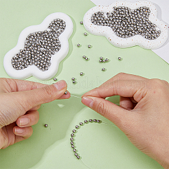 Круглые бусины из нержавеющей стали 304 с прострочкой&nbsp;STAS-DC0015-81A