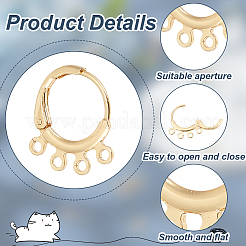 10 пара латунных сережек с рычагом&nbsp;KK-BC0013-27