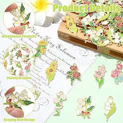 45шт 9 стиля подвески из сплава с эмалью&nbsp;ENAM-CJ0007-24