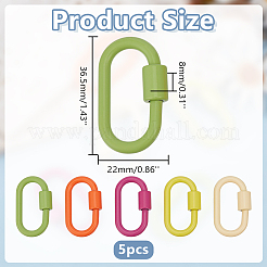 6 шт. 6 стиля карабины из сплава с винтовым фиксатором&nbsp;FIND-DR0002-08A