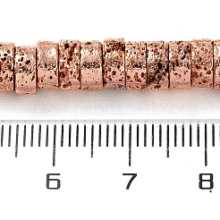 Fili di perle di roccia lavica naturale elettrodeposta&nbsp;G-I360-A01-03