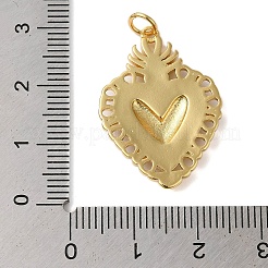 Pendentifs en laiton émaillé de placage de crémaillère&nbsp;KK-S372-01G-02