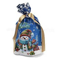 Weihnachtsschneemann Plastikverpackungsbeutel Kordelzugbeutel&nbsp;ABAG-Q053-05C