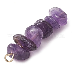 Anhänger aus natürlichen Lavendel-Amethysten und blauen Spitzenachat-Chipperlen in Farbverlaufsfarbe&nbsp;PALLOY-JF02795-03